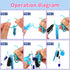 Whaline 30Pcs Mini Highlighter Nurse Pen Set, 6 Colors Retractable Shuttle Pen with Badge Clip for Students Teachers