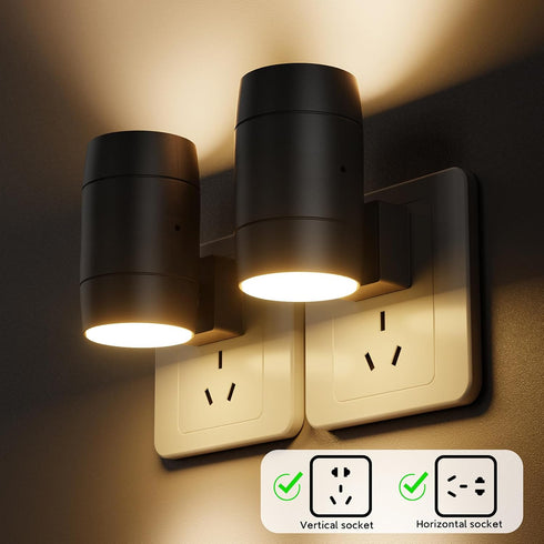 Generic 270 Smart Light Sensor Plug-in Night Light | Brightness Adjustable | Rotation | Automatic Induction |