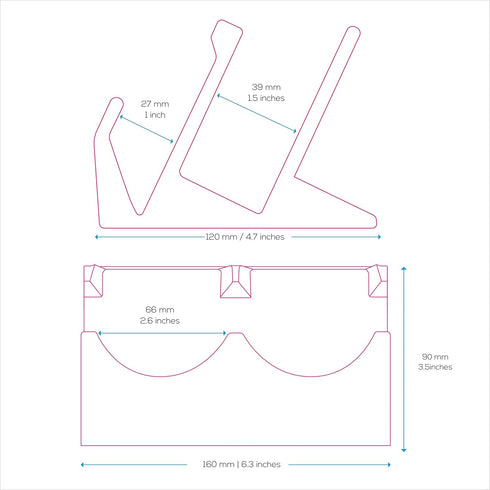 BRAINWAVZ Desktop Keyboard & Dual PC Mouse Stand Holder, Suitable for Small or Large Keyboards, Organize Your Work Space