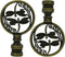 GIN GEOMIR 2 Pcs Dragonflies Lamp Finial, Dragonfly Design Solid Metal Finials for Table,