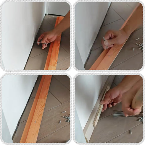 200pcs Double-Head Seamless Skirting Thread Nails, Invisible Mechanical Connector with Specific Sleeve Tool