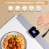 5 Settings, 4-Hour Food Warming Mat - Temperature Timer, Child Lock, Flexible Silicone, Easy Clean, Multi-Use, Perfect