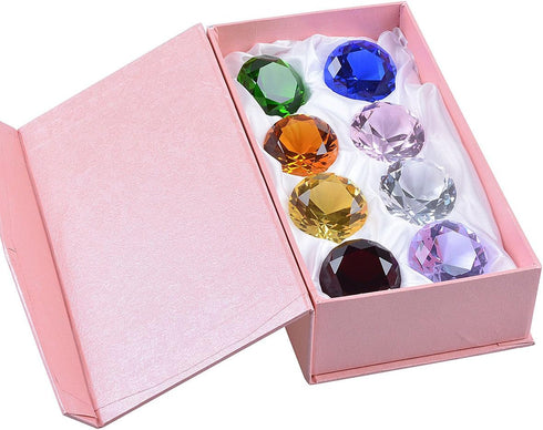 LONGWIN 50mm (2") Crystal Diamond Pirate Gems and Jewels Paperweight Table Decor