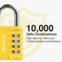 Puroma 2 Pack Combination Lock, 4 Digit Locker Lock, Outdoor Waterproof Padlock for School Gym Locker