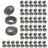 M METERXITY 200-Pack 5mm M3 M4 M5 Plastic Hinged Screw Cover Caps, Shutter Screws with Caps, Fold Snap Washer Covers