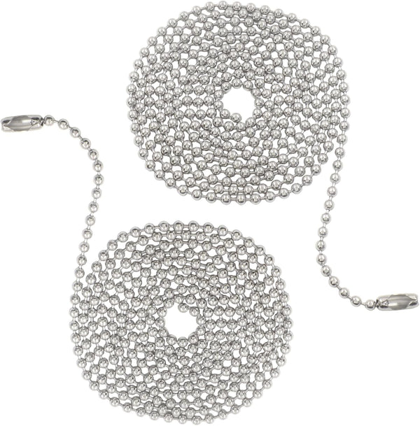 Unlorspy 2Pcs Ceiling Fan Pull Chain Extender, 95-inch Standard Chain with 2 Connectors,