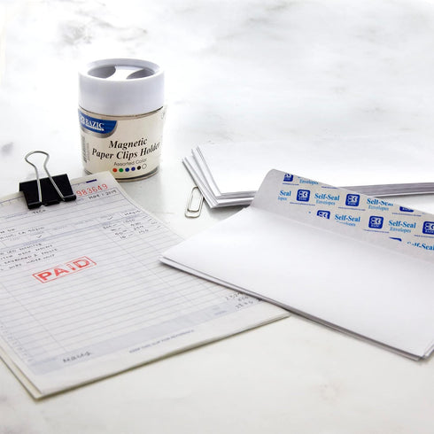 BAZIC Self Seal White Envelope 3 5/8" x 6 1/2" #6, No Window Mailing Envelopes, Peel & Seal Mailer (100/Pack)