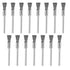 Bremorou 15 Pcs Wire Brush Straight Extended Steel Cleaning Brush for Drill Fine