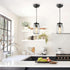 1-Light Glass Mason Jar Light Fixtures, Kitchen Island Lighting, Farmhouse Pendant Lights Kitchen Island, Adjustable
