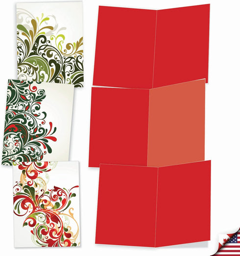 The Best Card Company - 10 Blank Christmas Note Cards with Envelopes, Fun Assorted Holiday Notecard Set