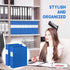 Henoyso 12 Pcs 1.5 Inch Plastic 3 Ring Binders, Flexible Binders for 8.5 x 11 Inch Paper (Blue)