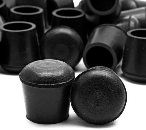 Piutouyar 16mm 5/8 Inches Black(20Pcs) Round PVC Rubber Furniture Covers, / Table Chair Leg Tip Protectors, Non-Slip