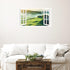 Mountain View Wall Stickers, 3D Fake Window Nature Scenery Decals for Bedroom Living Room, Removable Wall Murals