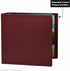 Carstens 4-Inch Heavy Duty 3-Ring Binder, Side Opening, Wine, Holds 600 US Letter Sheets, Made in USA