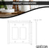 Questech Decor Double Rocker Light Switch Cover, 2-Gang Electrical Wall Plate, Decorative Bevel Edge, Bright White