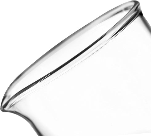 EISCO 250ml Beaker - Low Form with Spout - White, 50ml Graduations - Borosilicate 3.3 Glass