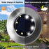 Rayolon 4.6 Inch (8 Pack Diameter Solar Ground Lights, Waterproof Solar Garden Lights, Outdoor Garden Waterproof Bright