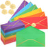 Jetec 100 Pcs #10 Colorful Business Mailing Envelopes with Gold Border and Stickers for Graduation, Wedding Invitation,