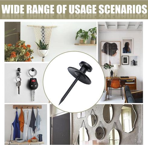 30 Pack Double Headed Push Pins for Hanging Pictures & Tapestry, Mini Wall Hook Design for Small Wall Decor & String