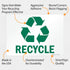 SmartSign U1-1028-ND Adhesive Vinyl Label, "Recycle" with Graphic, 10" high x 14" wide, Green on White