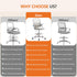 Thctvous Drafting Chair, Desk Chair with Flip-Up Armrests, High Desk Chair Adjustable Height, Ergonomic Tall Office