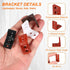 50pcs 0.7"x1.1" (16.6x27.2mm) 90 HARFINGTON Plastic l Brackets Large Square l Shape Bracket Degree Right Angle Corner