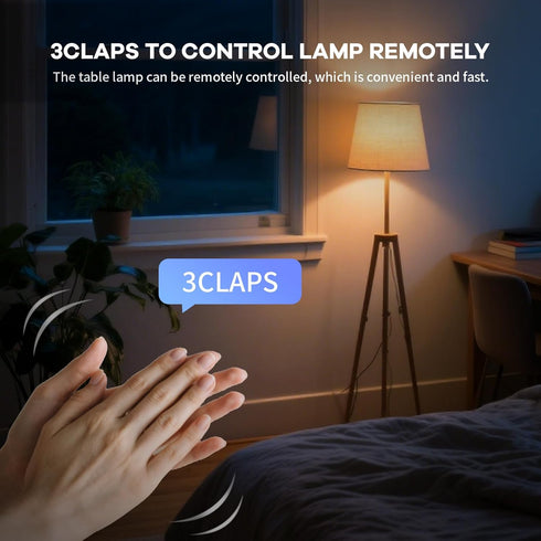SYSAI 3 E26 Claps Light Pro, Sound Activation on/Off, Clap Detection, Smart Home, can be Used for Bedroom Desk lamp