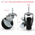 Hlyluoyi 2 Inch Set 4, 1/4"-20 Casters for Wire Shelving, Threaded Stem Caster Wheels of Stem with Brake, Heavy Duty
