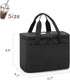 Trunab Reusable 3 Cups Drink Carrier - Insulated Drink Caddy Holder Bag for Delivery, Black
