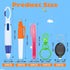 Nurse Pen Set - Badge Reel Pen with 6PCS Highlighter, Markers, Keychain Flashlight, and Ball Pen