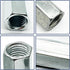 M8 x 1.25-Pitch Long Rod Metric Hex Coupling Nut, 28mm Length, 10 Pack, Zinc Plated