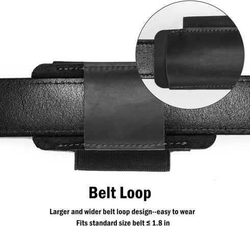 VIPERADE PJ33 Leather Knife Sheaths for Belt, Pocket Knife Holster, Horizontal Leather Knife Holder