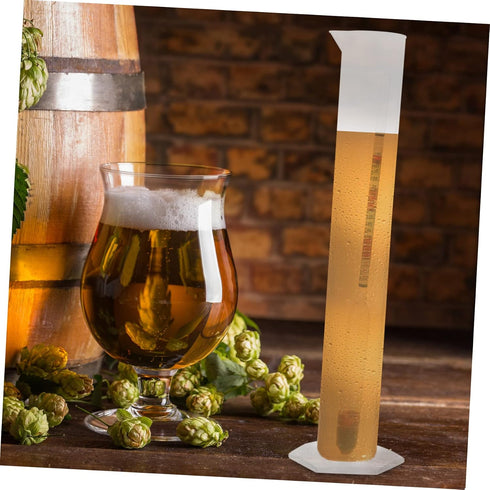 Generic 2 Sets Home Brew Hydrometer Kit Round Cylinder Triple Scale Alcohol Meter for Wine Making Beginners