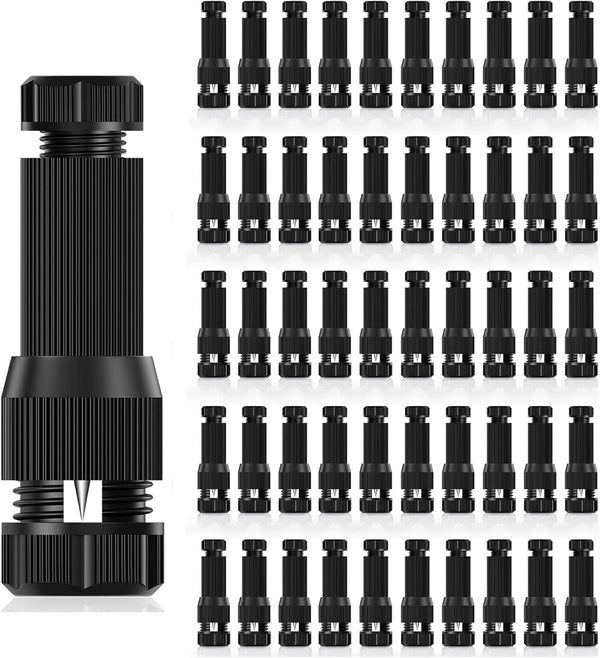 iCreating 50Pack Low Voltage Wire Connector, Landscape Lighting Connectors Waterproof for 12/2