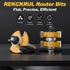 2 Set, 1/2 Inch 3 PCS Professional Tongue and Groove Router Bit Shank Teeth Adjustable T-Shape Wood Milling Cutter