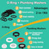 32 Size 705 Pcs Plumbing Washers and O-Ring Kit, 2-in-1 Rubber Gasket Assortment for Faucet, Spigot, Pressure Washer