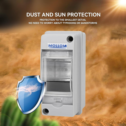 2 Way Circuit Breaker MCB Distribution Protection Box, IP65 Waterproof, for Indoor and Outdoor Use