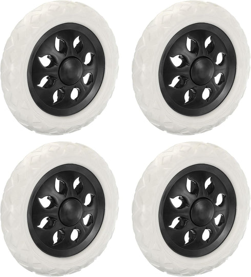 uxcell Shopping Cart Wheels Replacement 6 Inch, 4 Pack Rubber Foaming Shopping