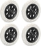 uxcell Shopping Cart Wheels Replacement 6 Inch, 4 Pack Rubber Foaming Shopping