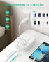European Travel Plug Adapter, Alitayee EU/UK/US Travel Power Strip with 3 Outlets 3 USB Ports, International Universal