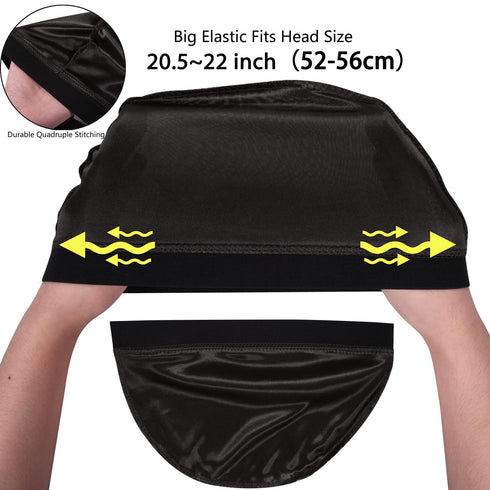 3PCS Silky Stocking Wave Caps, Compression Cap for Men Doo Rag, Award 1 Durag, Regular Style