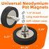Magnets,1/4-20 115lbs Cover,4PCS MUTUACTOR Neodymium Pot Male Thread Anti-Broken Magnet Heavy Duty with Rubber