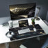 Bloss Gaming Mouse Pad Set, Non-Slip Desk Pad + Keyboard Wrist Rest + Mouse Wrist Support + Cup Coaster, Black Marble
