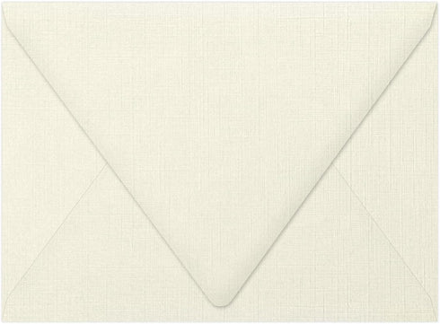 LUXPaper A7 Contour Flap Invitation Envelopes | 5 1/4" x 7 1/4" | Natural Linen | 80lb. Text | 50 Qty