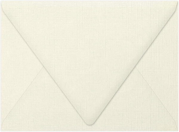 LUXPaper A7 Contour Flap Invitation Envelopes | 5 1/4" x 7 1/4" | Natural Linen | 80lb. Text | 50 Qty