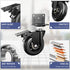 1600 LBSSet 4 Brake360 4inchs) Side Mount Plate Caster Wheels - Thickened L-Shaped Mounting Heavy Duty