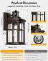 Distance-Adjustable Motion Sensor Outdoor Lights, Oil Rubbed Bronze Wall Mounting Porch Light, Waterproof Dusk to Dawn