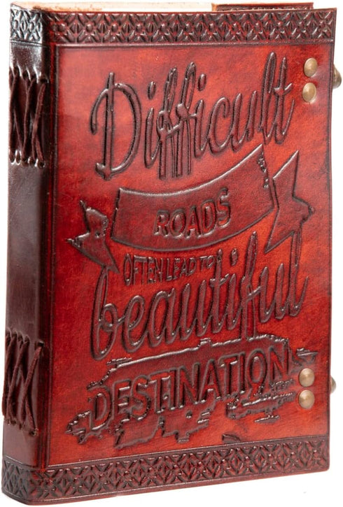 MONTEXOO Vintage Leather Journal Sketch Book, 200 Pages Notebook Diary for Men Women, 5 x 7 inch Dark Brown