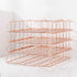 Jolitac Rose Gold 4-Tier Stackable Paper Tray Desk Organizer, Decorative Stacking Rack for File Documents in Home &