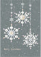 Tree-Free Greetings Holiday Greeting Cards, Gray Snowflake Happy Holidays, Vintage Brown Recycled Paper, 10-Pack